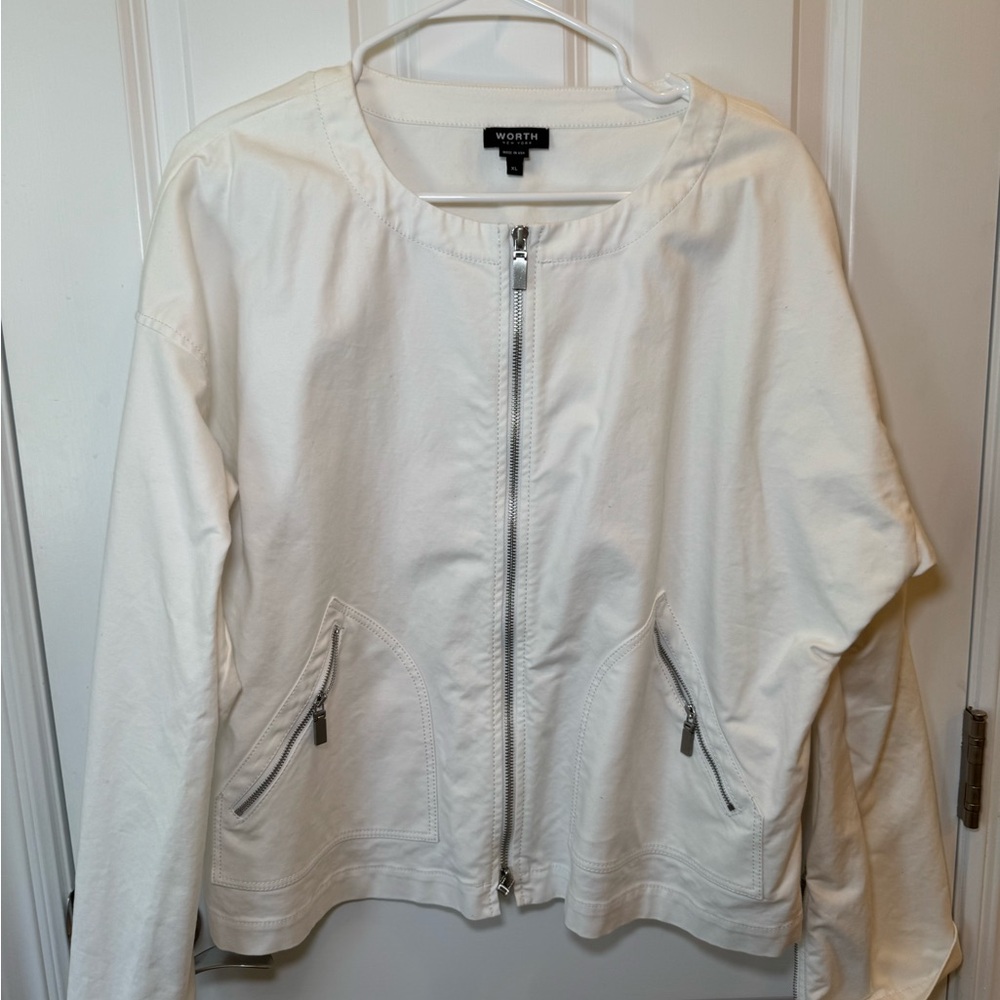 Worth Women's Cream Bomber Jacket